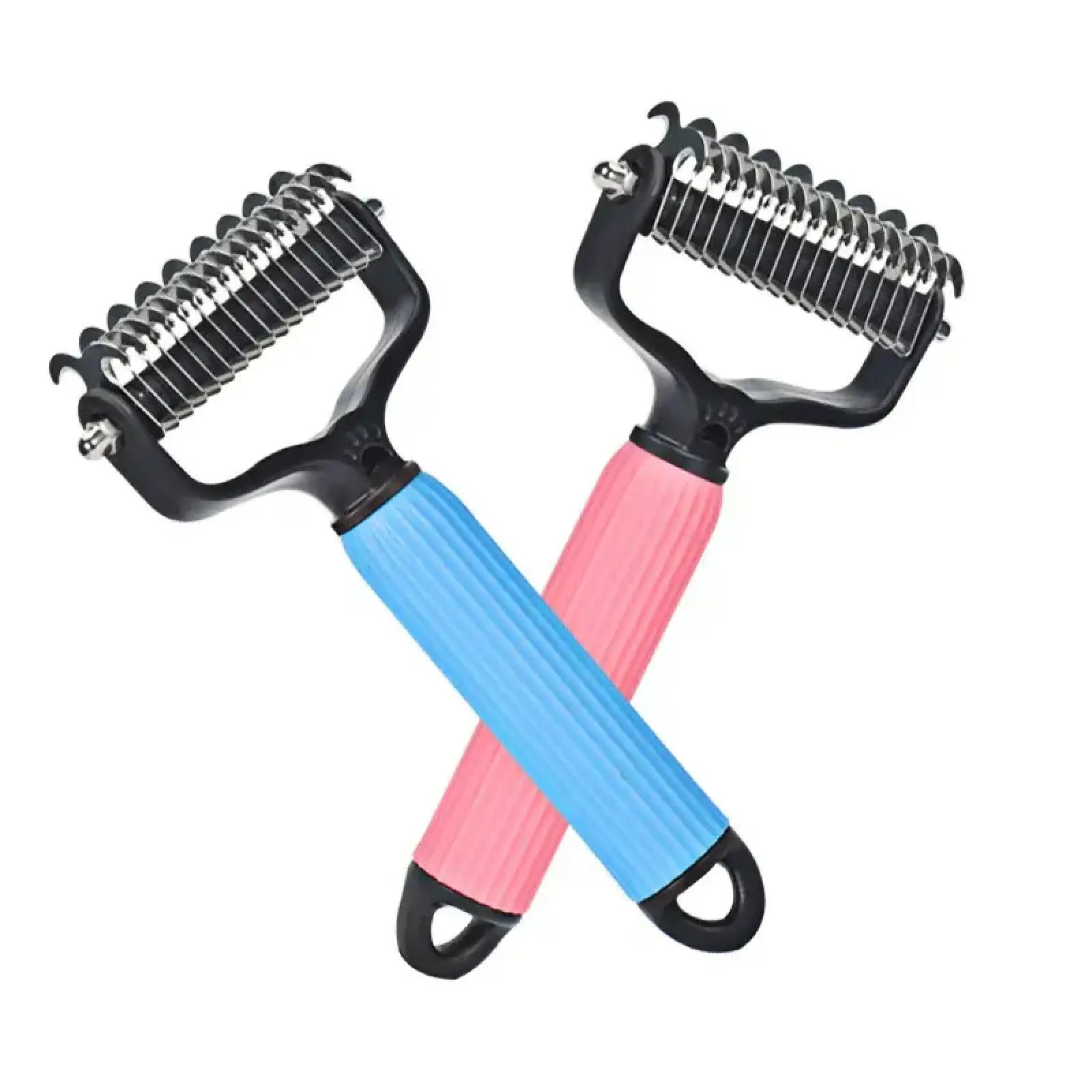 Ferramenta de Higiene para Pets, Pente Universal Desembaraçador para Cães, Design Dupla Face em Aço Inoxidável, Remoção Eficiente de Pelos Soltos & Controle de Nós e Pelos Embolados, Suprimentos Práticos para Manutenção Diária da Pelagem de Cães.