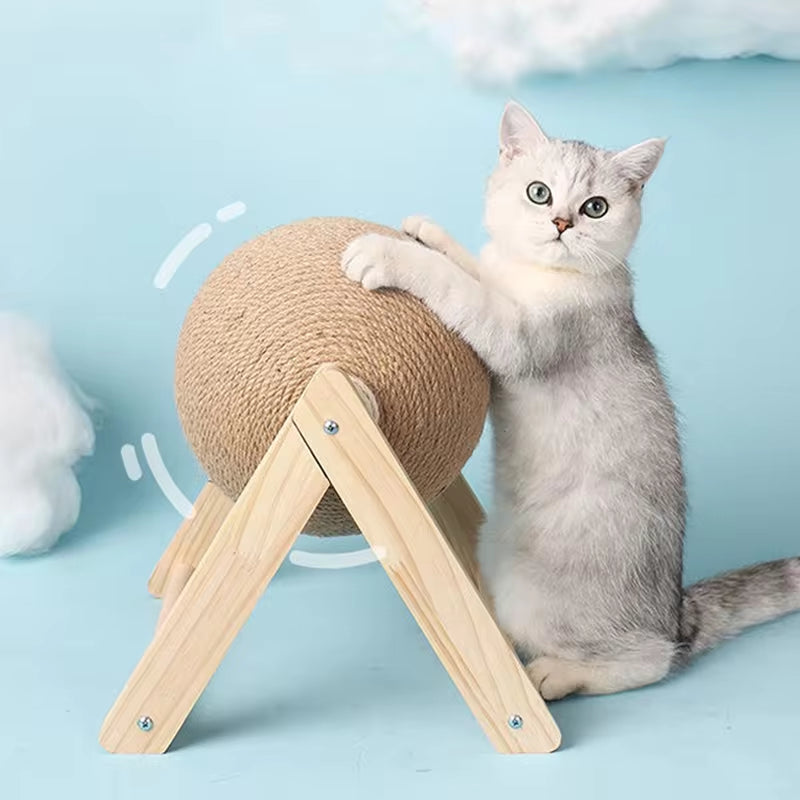 Sisal Rope Cat Scratching Ball Toy Set - Durable Paws Grinding Board for Kittens and Cats