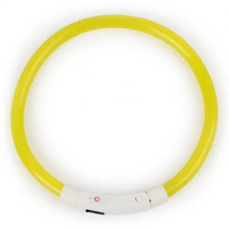 Rechargeable LED Dog Collars with USB Charging - Luminous Night Safety Neck Light for Pets (Sizes S, M, L)