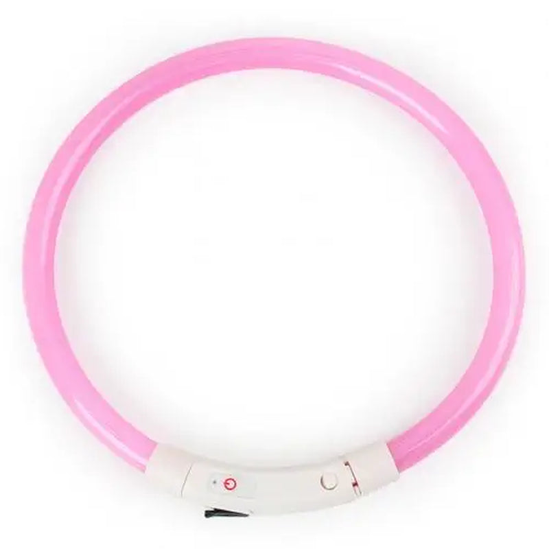 Rechargeable LED Dog Collars with USB Charging - Luminous Night Safety Neck Light for Pets (Sizes S, M, L)