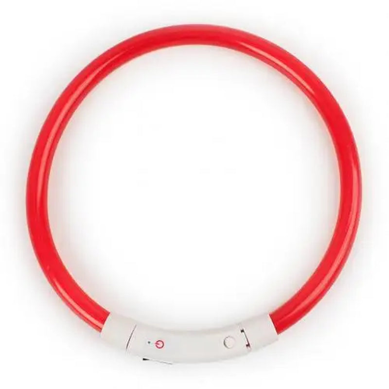 Rechargeable LED Dog Collars with USB Charging - Luminous Night Safety Neck Light for Pets (Sizes S, M, L)