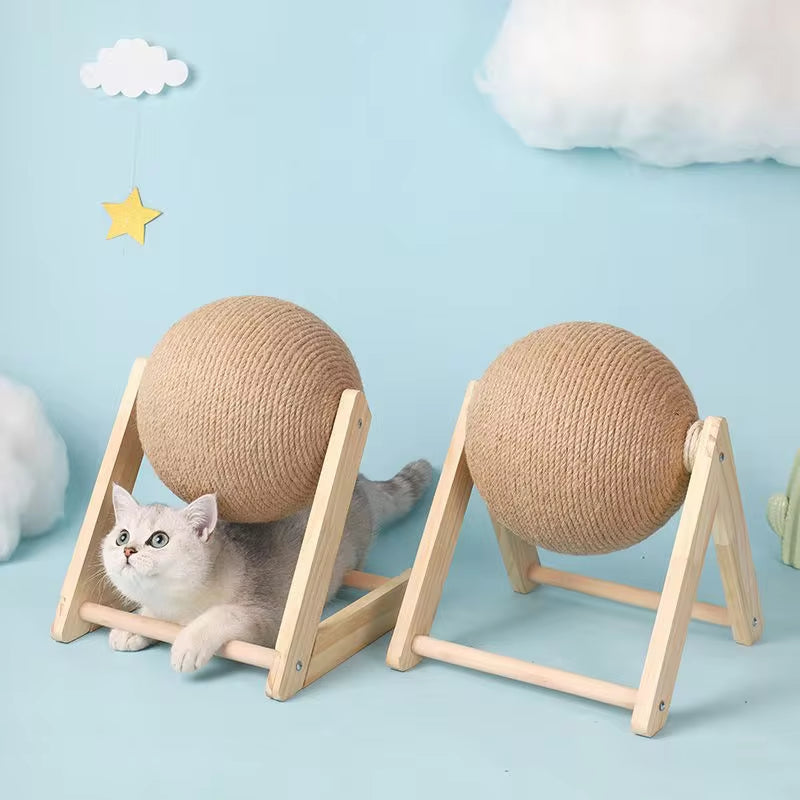 Sisal Rope Cat Scratching Ball Toy Set - Durable Paws Grinding Board for Kittens and Cats